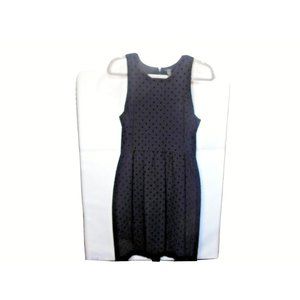 J Crew Women's Jacquard Polka Dot, Sleeveless A-Line, Little Black dress Size Sm